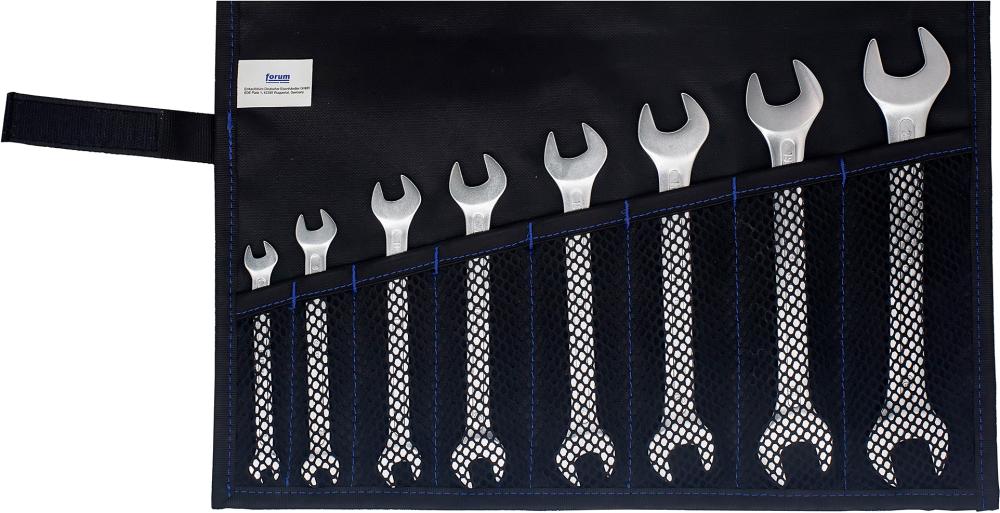 Doppelmaulschlüssel-Satz DIN3110 6-22mm 8-teilig in Rolltasche FORUM Doppelmaulschlüssel-Satz DIN3110 6-22mm 8-teilig in Rolltasche FORUM