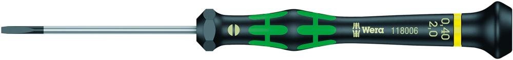 Elektronik- Schraubendreher Schlitz 2x0,4x60mm Wera