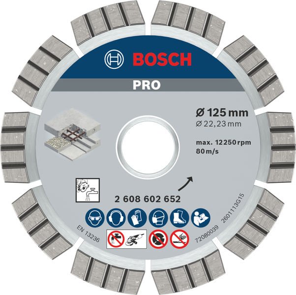 PRO Concrete Diamanttrennscheibe, 125 x 22,23 mm