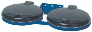 Abfallsammler doppelt blau Wandbef. KS-Deckel VAR Abfallsammler doppelt blau Wandbef. KS-Deckel VAR