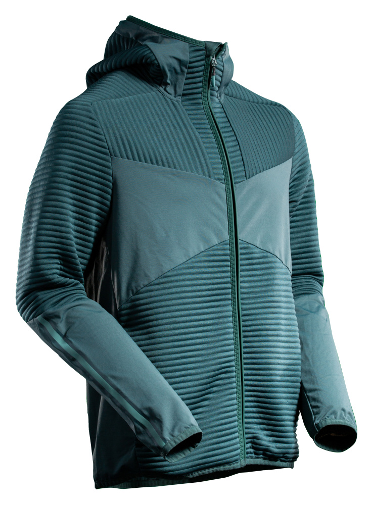 Produktfoto Fleecepullover, Kapuze, Reißverschluss Microfleecejacke Größe 2XL, waldgrün