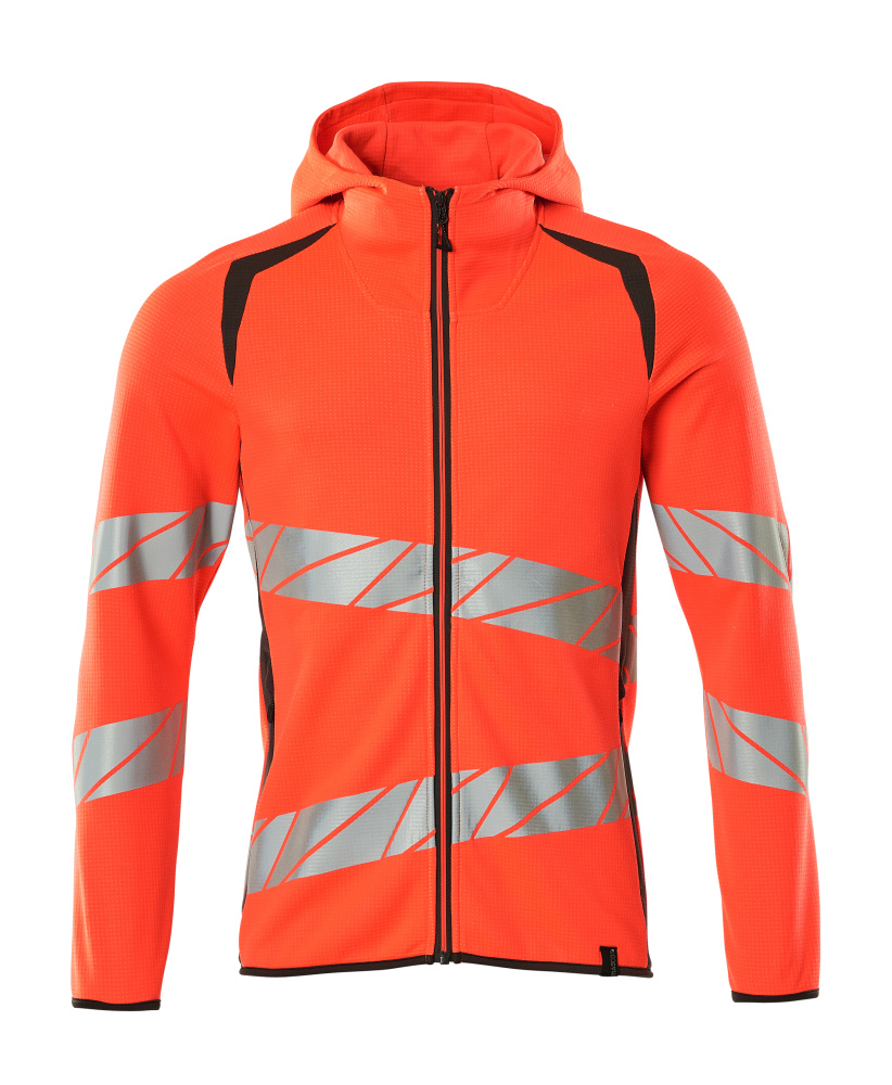 Produktfoto Sweatshirt mit Kapuze, moderne Passform Kapuzensweatshirt Größe 2XL, hi-vis rot/dunkelanthrazit