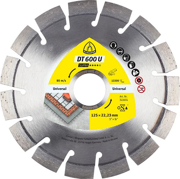 Diamanttrennscheibe DT/SUPRA/DT600U/S/230X2,6X22,23/30K/9 KLINGSPOR Diamanttrennscheibe DT/SUPRA/DT600U/S/230X2,6X22,23/30K/9 KLINGSPOR