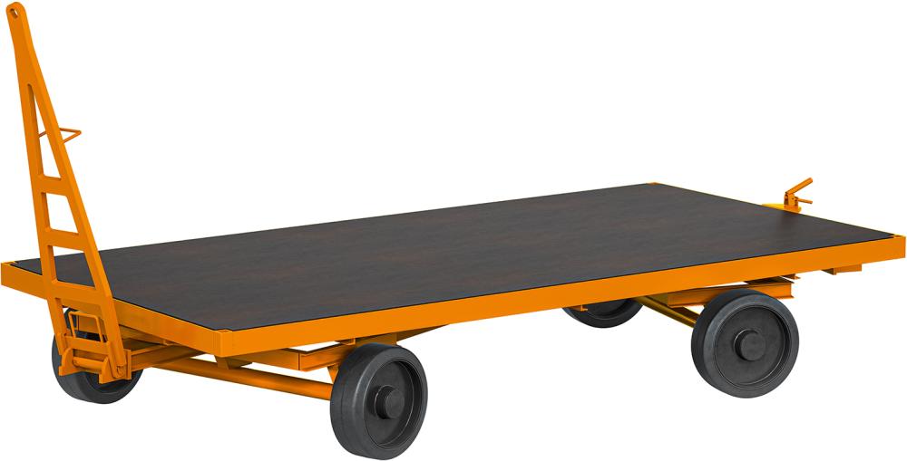 ROLLCART Schwerl.-Indust-rieanhänger 2-Achs-Drehs-chemel. 5000kg 2500x1250-mm VG-Bereif. 400x130mm