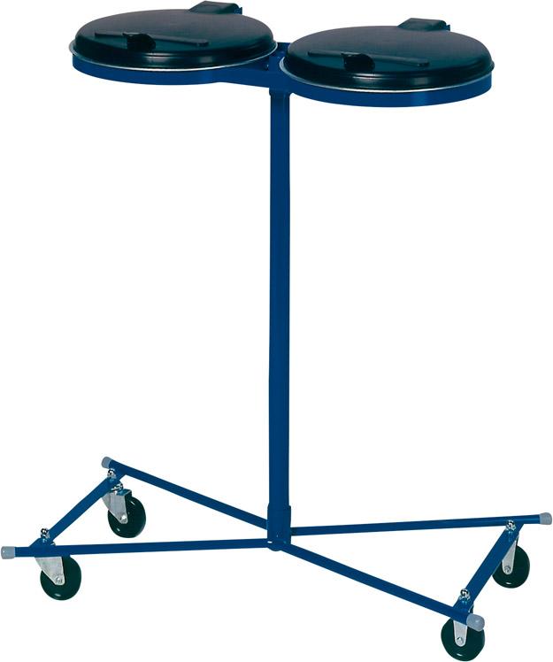 Abfallsammler 2x120 l blau fahrbar KS-Deckel VAR Abfallsammler 2x120 l blau fahrbar KS-Deckel VAR