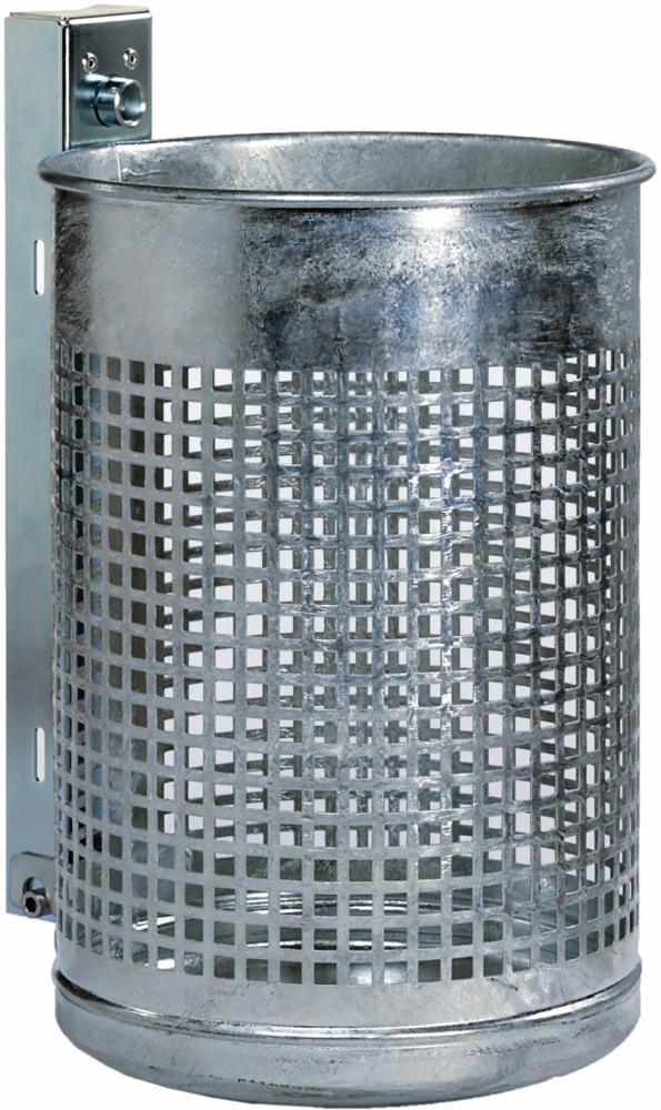 Abfallbehälter 20 l rund Gitter grau