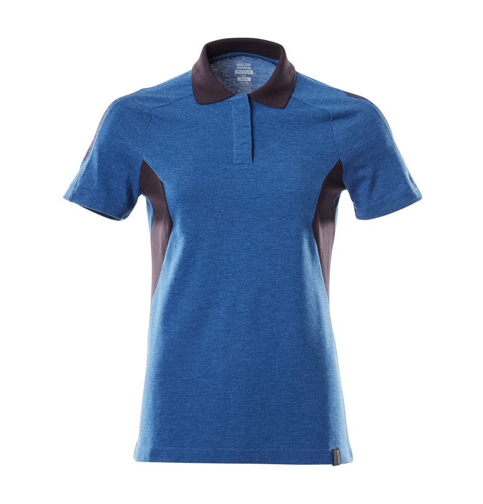 Produktfoto Polo-Shirt, Damen Polo-shirt Größe 2XLONE, azurblau/schwarzblau