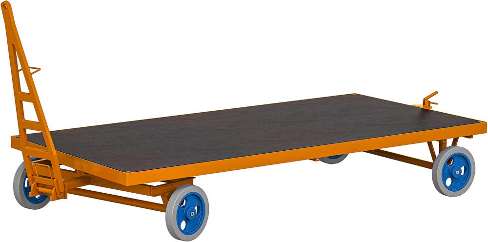 ROLLCART Schwerl.-Indust-rieanhänger 1-Achs-Drehs-chemel. 2000kg 2000x1000-mm VG-Bereif. 360x60mm