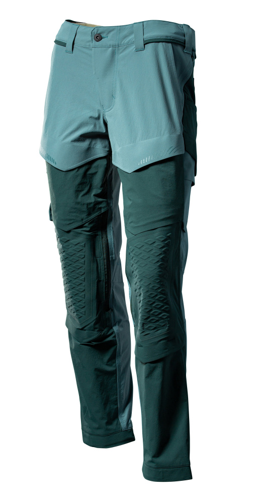 Produktfoto Hose, Knietaschen, Stretch, leicht Hose Größe 76C44, helles waldgrün/waldgrün