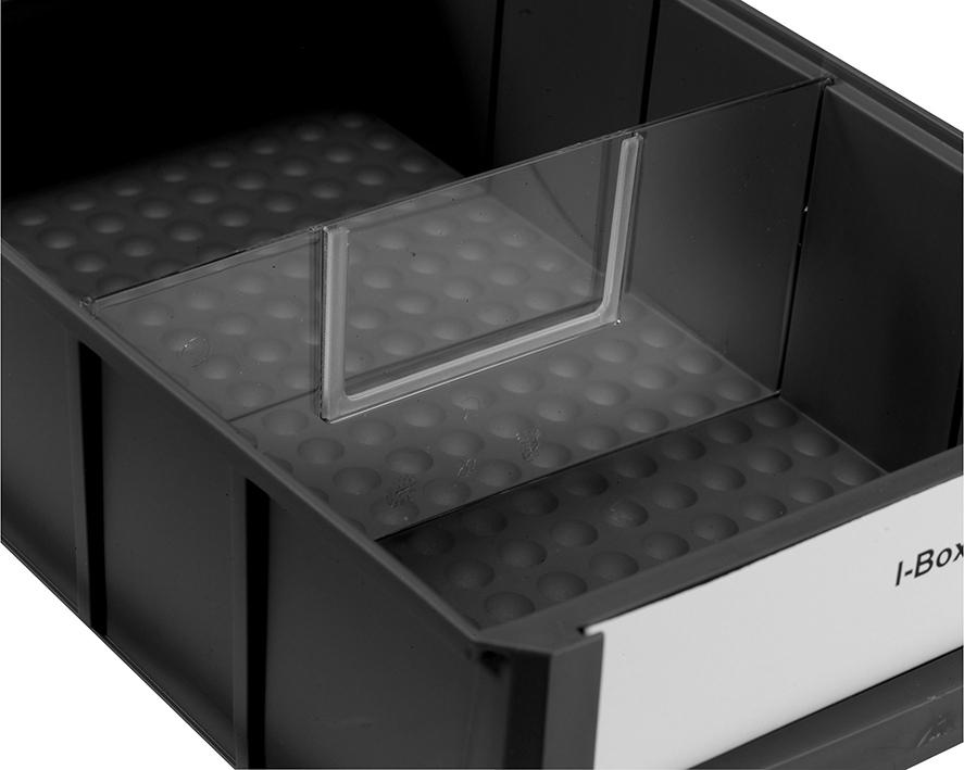 ALLIT Trennstege für ESD Regalkästen pro-line C1-3B L175xB1xH75mm schwarz 4Stück