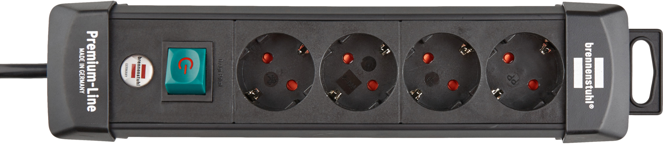 Premium-Line Steckdosenleiste 4-fach schwarz 1,8m H05VV-F 3G1,5