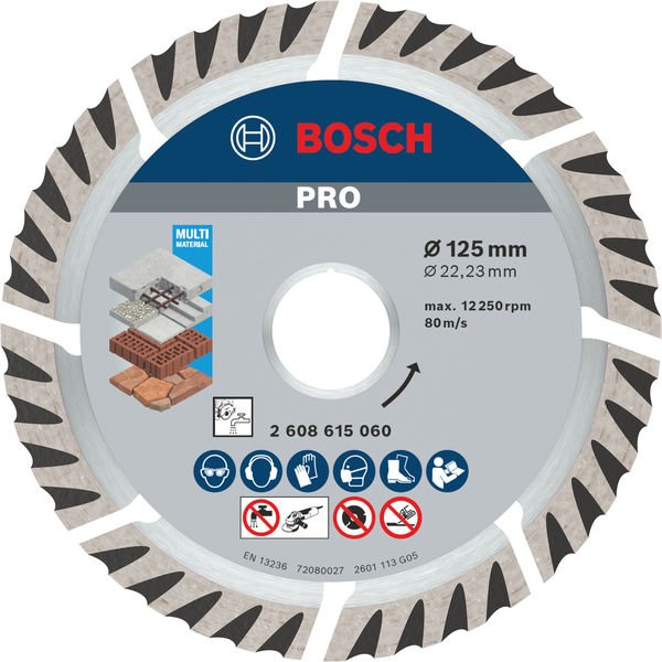 PRO Multi Material Diamanttrennscheibe, 125 x 22,23 mm, 10-tlg.