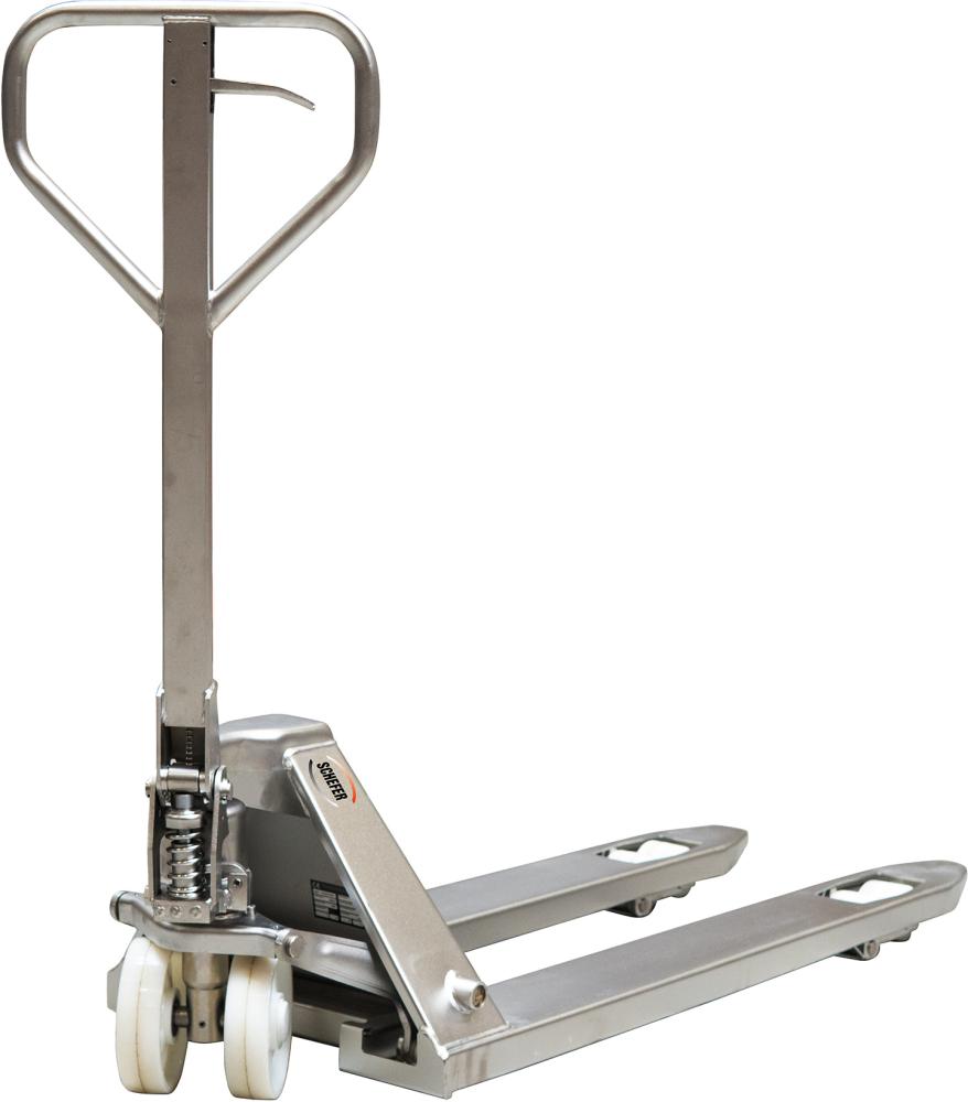 Gabelhubwagen Eco Professional Edelstahl Tragfähigkeit 2500kg Länge 1150mm