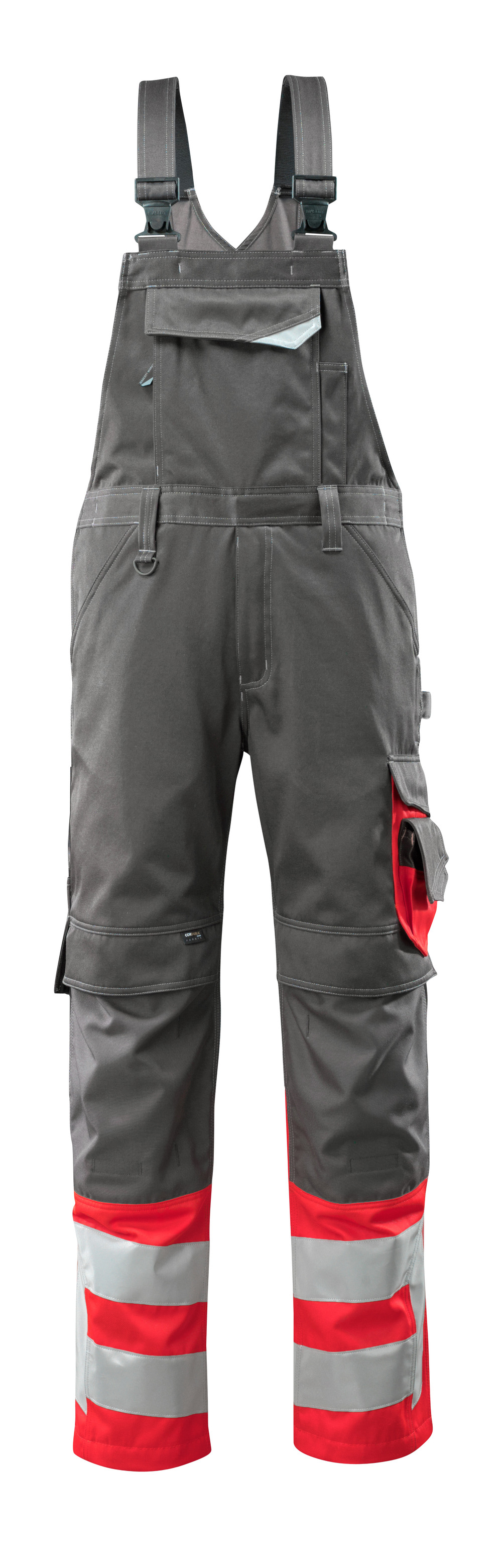 Produktfoto MASCOT® Sunderland Latzhose Größe 76C46, dunkelanthrazit/hi-vis rot