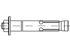 FISCHER-Zykon Anker ART 88584 FISCHER-Zykon-Durchsteckan. A4 FZA-D 12 x 60 M 8D/10 S normal