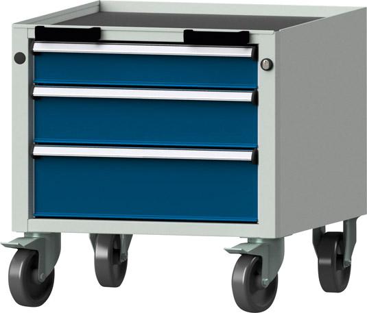 ANKE Rollcontainer V570 Mod. 18V-KS B570xT615xH5-75mm Ablagewanne 3 Schub-l. 1x90/1x120/1x150mm