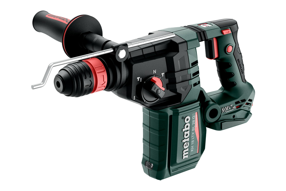 Akku-Kombihammer KH 18 LTX BL 28 Q (601715840) mit Metabo-Quick-Wechselfutter ; metaBOX 165 L