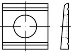 Scheiben DIN 6918 C 45 / ÜH 13 feuerverzinkt, Neigung 8 % tZn S normal