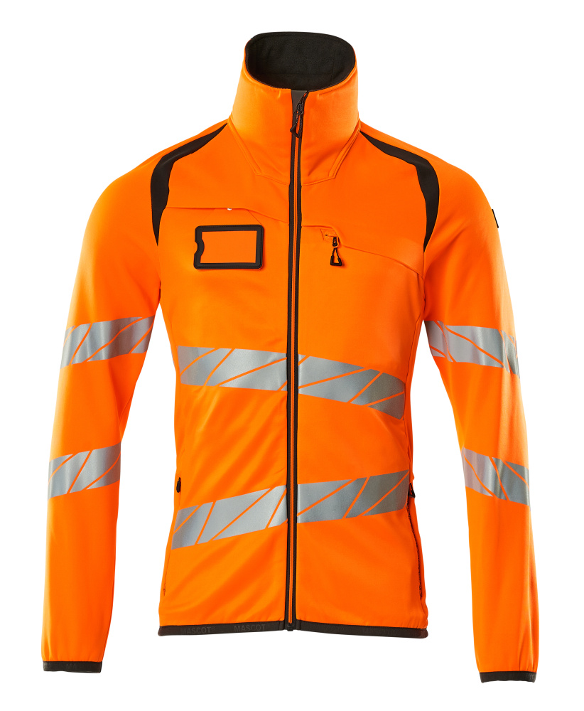 Produktfoto Fleecepullover mit Reißverschluss Microfleecejacke Größe 2XL, hi-vis orange/dunkelanthrazit