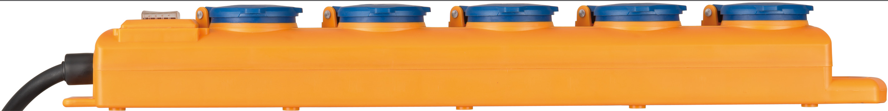 Super-Solid SL 554 DE IP54 Steckdosenverteiler 5-fach gelb/blau 2m H07RN-F3G1,5 mit Schalter