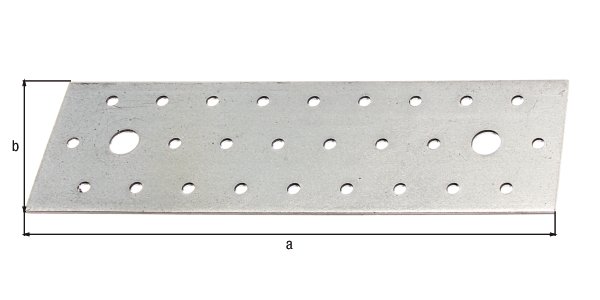 Lochplatte, sendzimirverzinkt, LxB 200x60 mm
