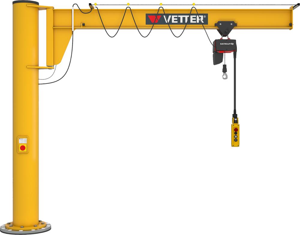 Säulen-Schwenkkran AS 125kg 3000 mm m.E-Zug Vetter Krantechnik