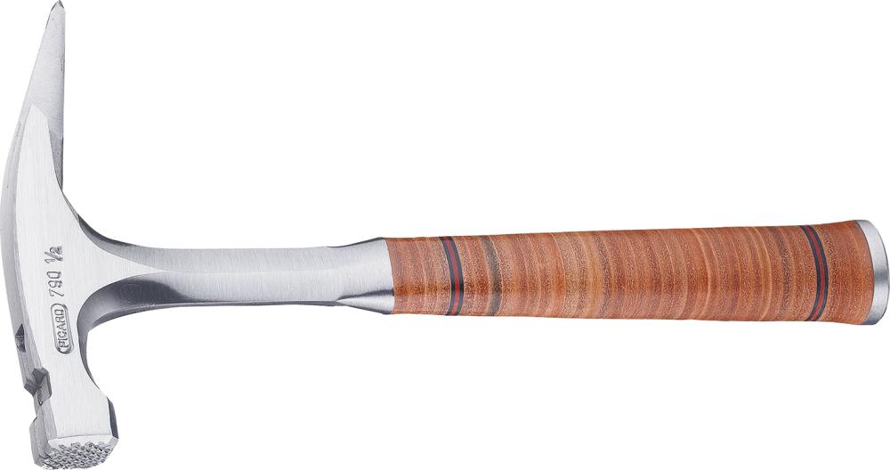 PICARD Latthammer leichteAusführung Ganzstahl Ledergriff 800g