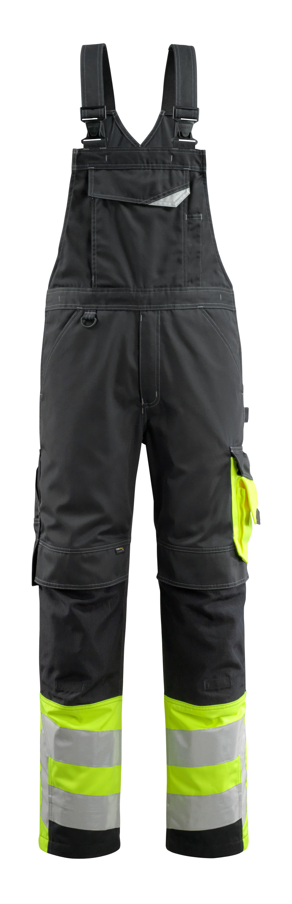 Produktfoto MASCOT® Sunderland Latzhose Größe 76C46, schwarz/hi-vis gelb